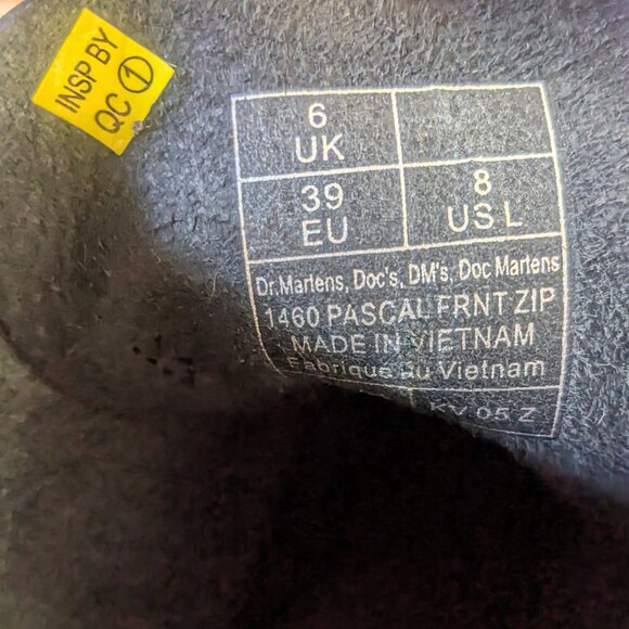 NEW/Never worn - Dr. Martens 1460 Pascal Front Zip Leather Lace Up Boots - Picture 5 of 5